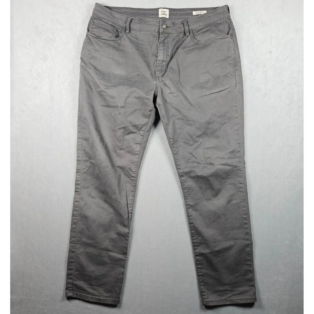 Flint and Tinder 365 Pants Mens 36x30 (Fits 38x30) Gray Athletic Tapered Fit